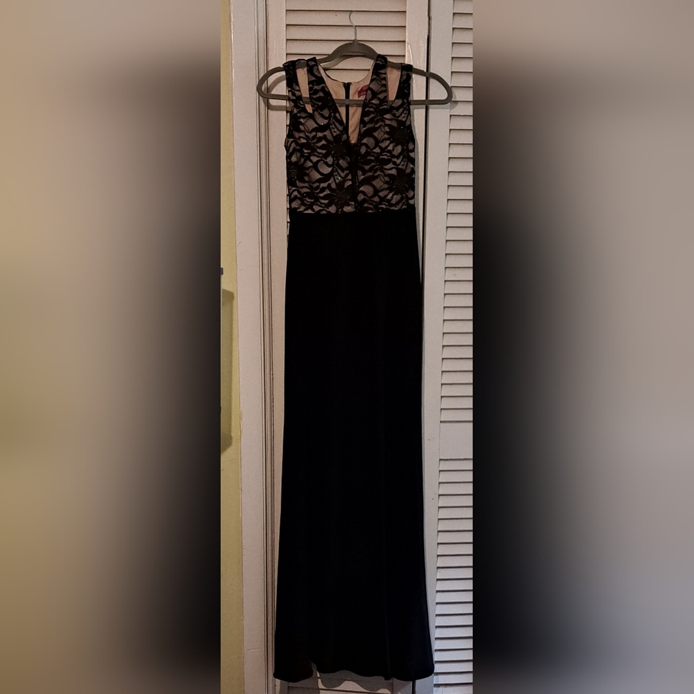 Morgan & Co dress size 1/2 black and beige